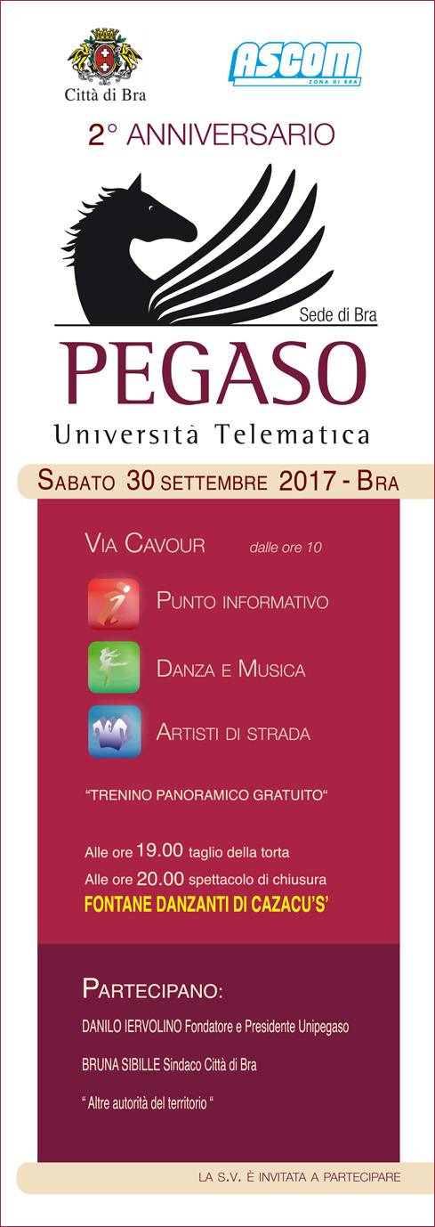 2° Anniversario Università Pegaso di Bra - 30 Settembre 2017